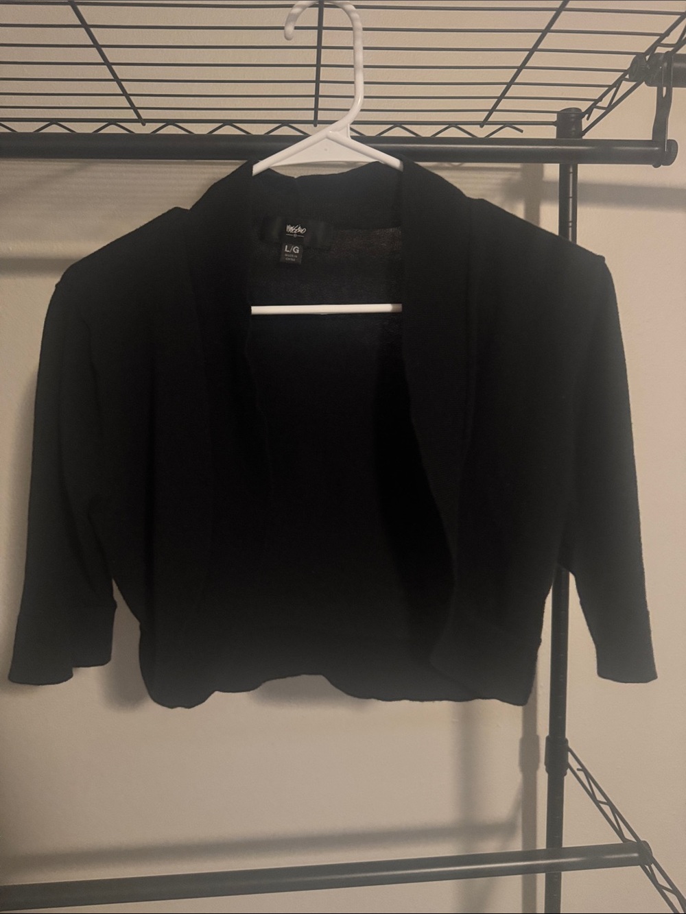 Mossimo Supply Co. Black Cropped Open-Front Bolero Blazer